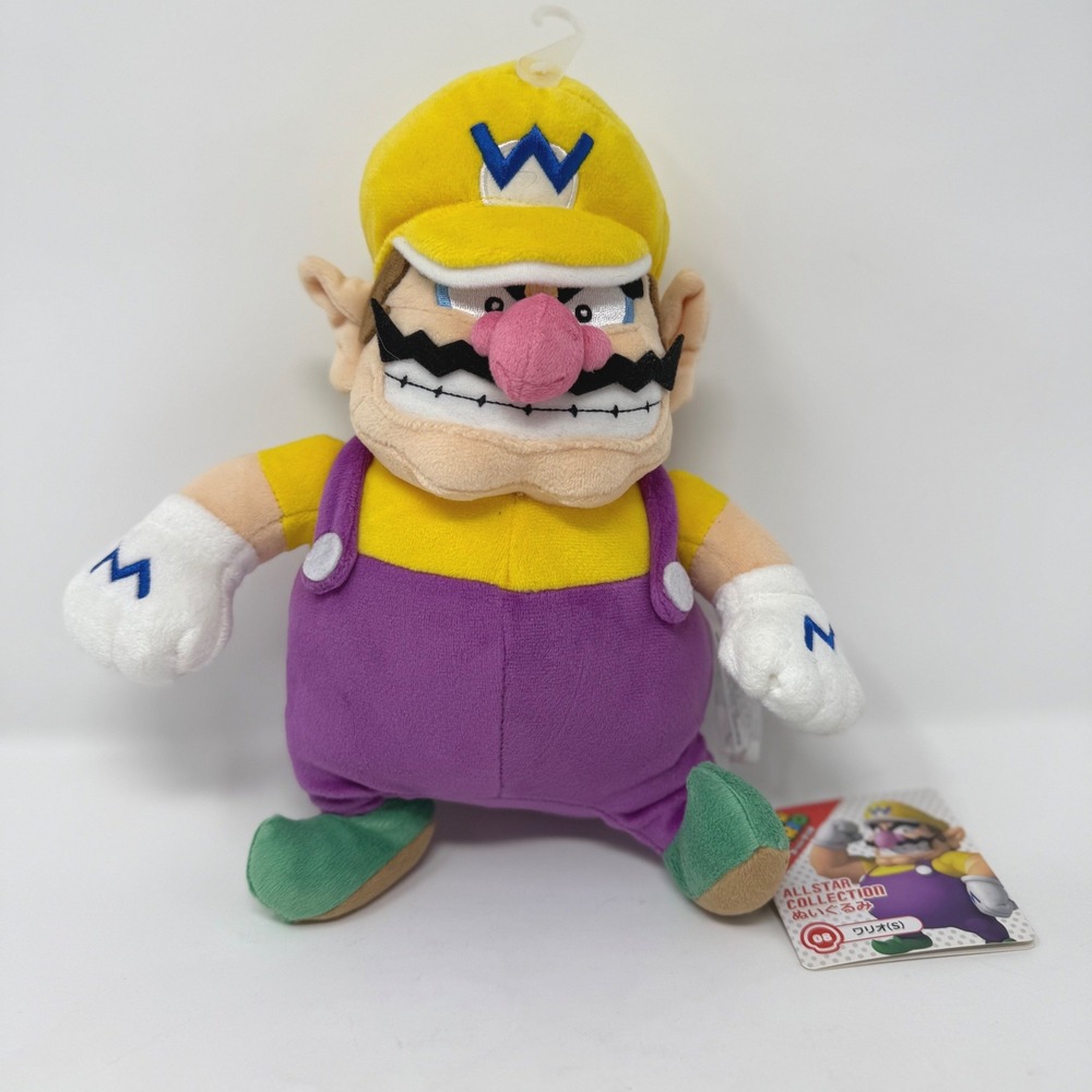 Nintendo Super Mario All Star Collection Wario 10" Plush Toy AC08 Japan Import